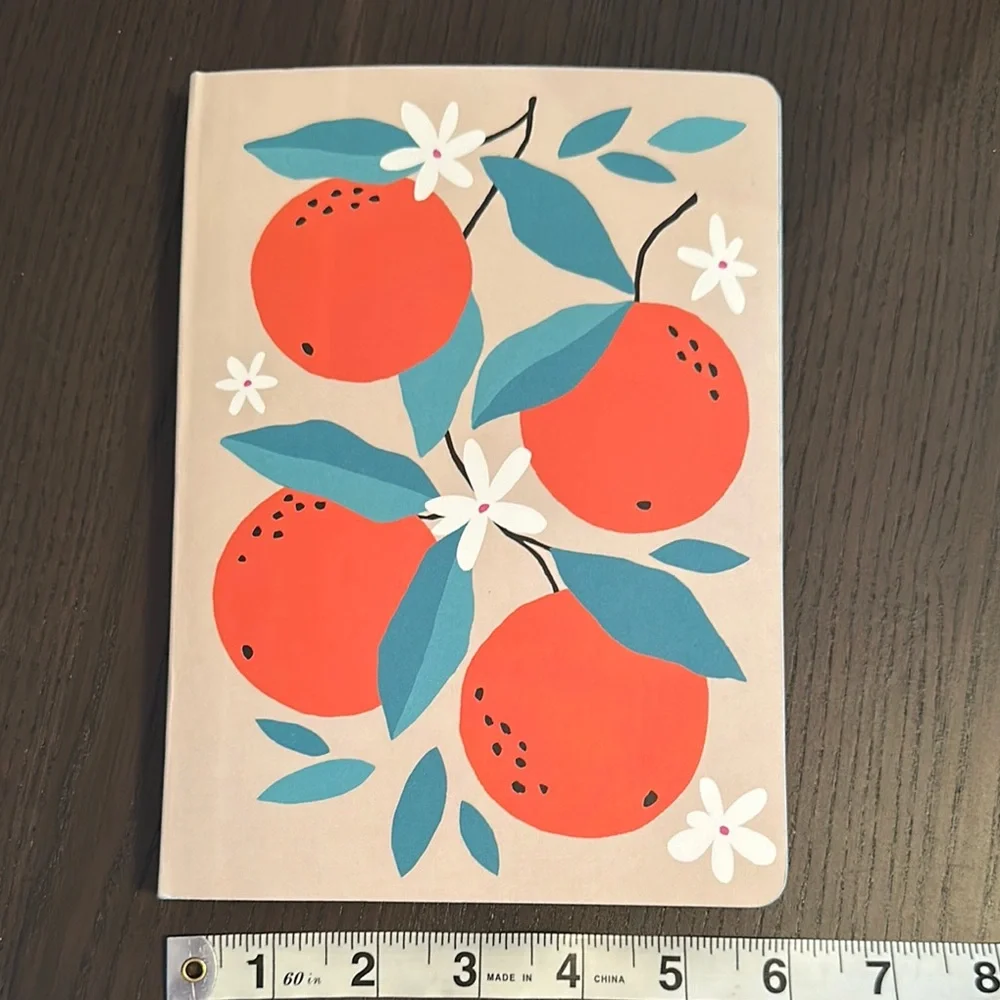 Kelly Green Orange Fruit Notebook